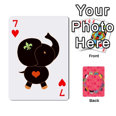 Elephant Cards By Jyothi Front - Heart7