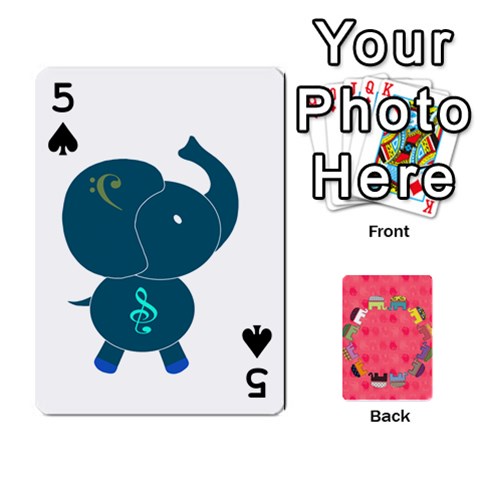 Elephant Cards By Jyothi Front - Spade5