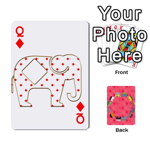 Queen Elephant Cards By Jyothi Front - DiamondQ