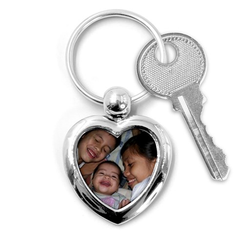 Heart Key Chain With Kiddos By Ruby Ricafrente Front