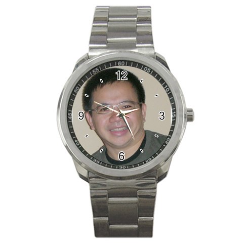 Stainless Steel Personalized Watch By Evelyn Snedden Front