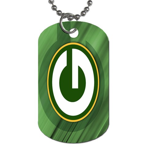 Green Dog Tag By Leanne Legare Front