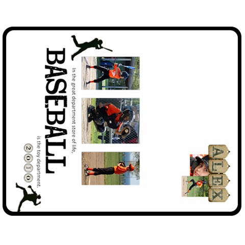 Alex Baseball Blanket By Melanie Koppel 60 x50  Blanket Front