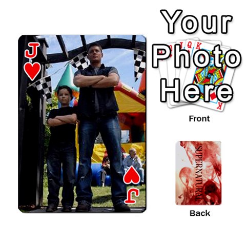 Jack Supernatural Playing Cards By Leigh Front - HeartJ