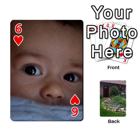 Playing Cards Front - Heart6