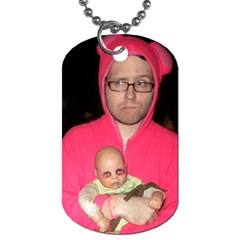 Pink Teddy - Dog Tag (Two Sides)