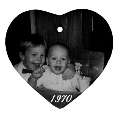 Tim/Jeff Ornament - Heart Ornament (Two Sides)