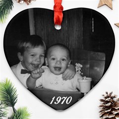 Tim/Jeff Ornament - Heart Ornament (Two Sides)