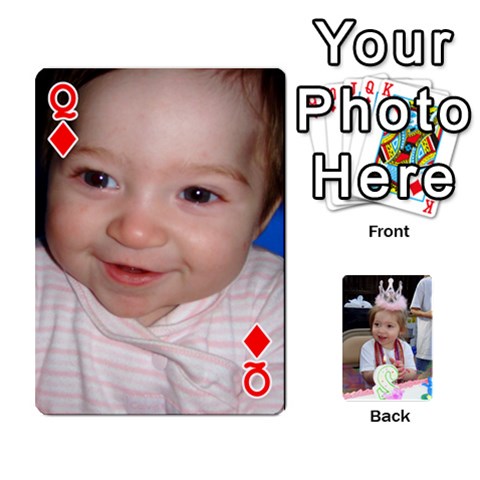 Queen Deck Of Cards By Cynthia Front - DiamondQ