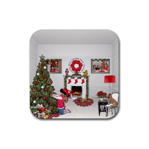 Square Rubber Coaster By Kellie Simpson Front