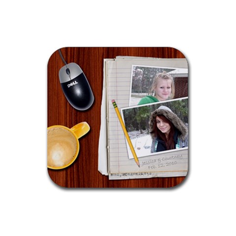 Square Rubber Coaster By Kellie Simpson Front