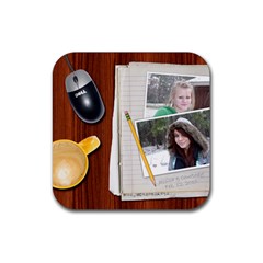 Square rubber coaster - Rubber Coaster (Square)