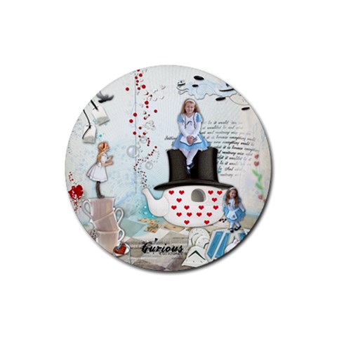 Round Rubber Coaster By Kellie Simpson Front