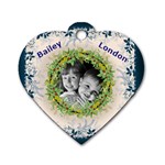 moms dogtag - Dog Tag Heart (Two Sides)