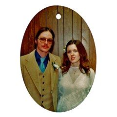 My Mommy & Daddy 30 years ago - Ornament (Oval)