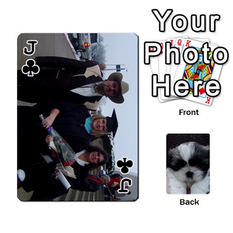 Jack Cards/54 Designs On The Backs Of The Cards By Sherry Gay Front - ClubJ