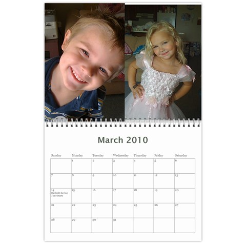 Kids Calender  By Mary Stewart Mar 2010