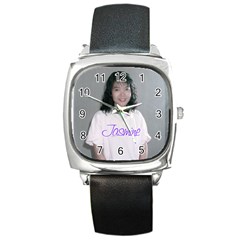 watch - jasmine - Square Metal Watch