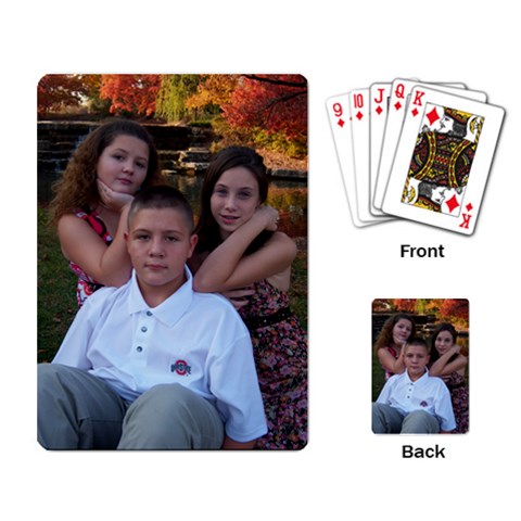 Grandkids Playing Cards By Anna Marie Back