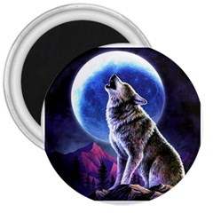 Wolf print magnet - 3  Magnet