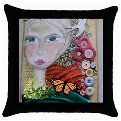 cushionb - Throw Pillow Case (Black)