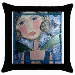 cushion1 - Throw Pillow Case (Black)