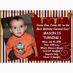 Mason s 1st b-day - 5  x 7  Photo Cards