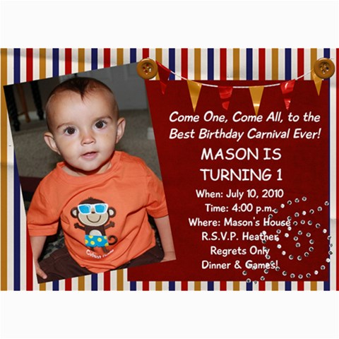 Mason s 1st B 7 x5  Photo Card - 10