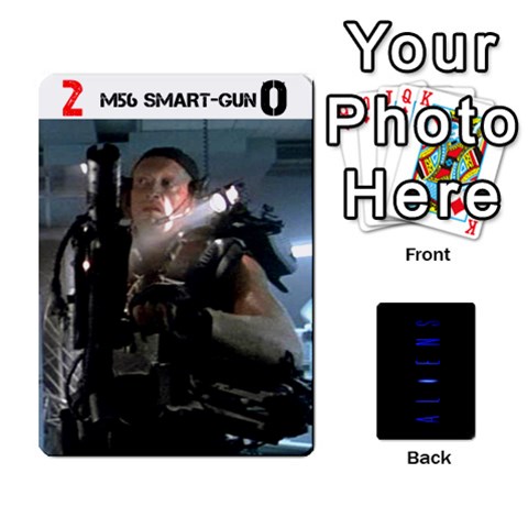 Aliens Card Game By Bob Menzel Front - Heart8