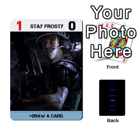 Aliens Card Game By Bob Menzel Front - Heart9