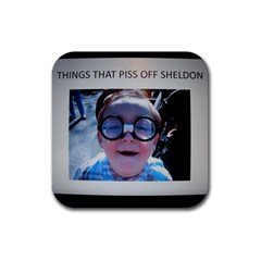 don t mess with Sheldon - Rubber Coaster (Square)
