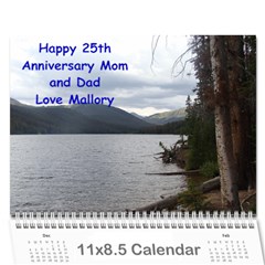 Anniversary Gift - Wall Calendar 11  x 8.5  (12-Months)
