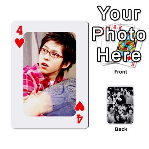 Suju Playing Cards By Mia Story Front - Heart4