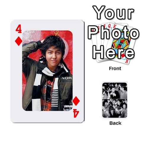 Suju Playing Cards By Mia Story Front - Diamond4