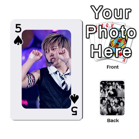 Suju Playing Cards By Mia Story Front - Spade5