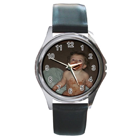 Metal Round Watch By Tonya Smith Front
