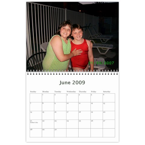 Family Calendar By Melinda Jun 2009