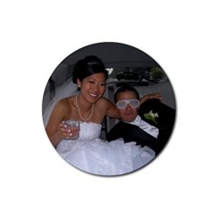 the expecting couple! - Rubber Coaster (Round)