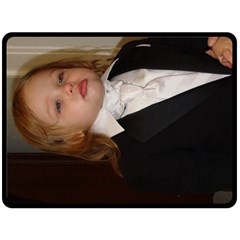 Junior in his tux - Fleece Blanket (Large)