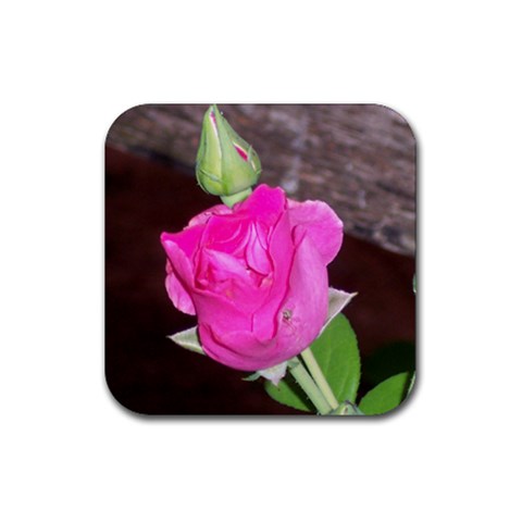 Small Square Rubber Coaster By Judy Front