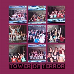 tower of terror ride collage - ScrapBook Page 12  x 12 