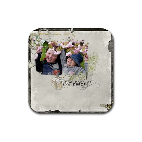 Square Rubber Coasters By Cate Sforza Front