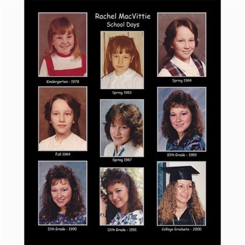 Rachel School Days Collage By Debra Macv 10 x8  Print - 1