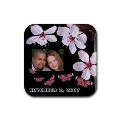 Engagement Coaster - Rubber Coaster (Square)