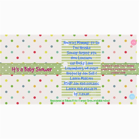 Toni Shower By Kerry Englebert 8 x4  Photo Card - 3