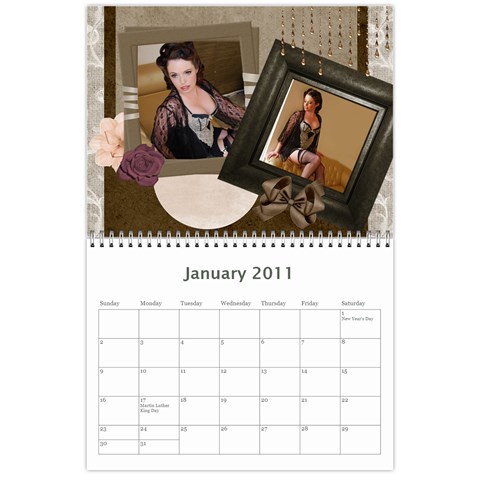 2011 Calendar Kit By Kristina Narz Jan 2011
