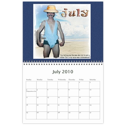 Dave Calendar By Lily Hamilton Jul 2010