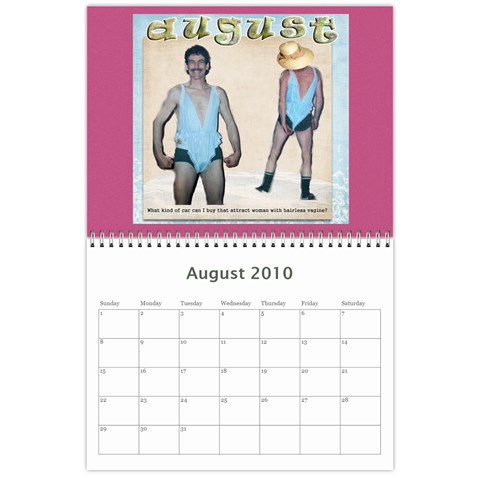 Dave Calendar By Lily Hamilton Aug 2010