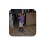 Rosie with David s shoes!! - Rubber Coaster (Square)