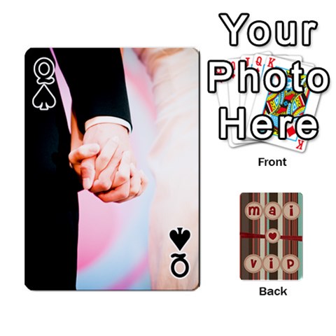 Queen Playcard By Vipavee Ningsanond Front - SpadeQ